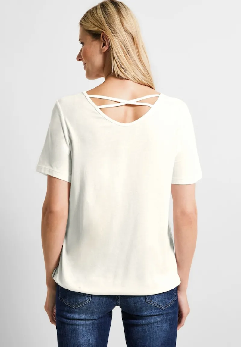 Cecil Shirts*Wave Fotoprint Shirt vanilla white