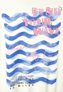 Cecil Shirts*Wave Fotoprint Shirt vanilla white