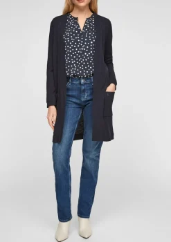 s.Oliver Pullover & Sweatshirts*Weicher Cardigan aus Jersey Blau