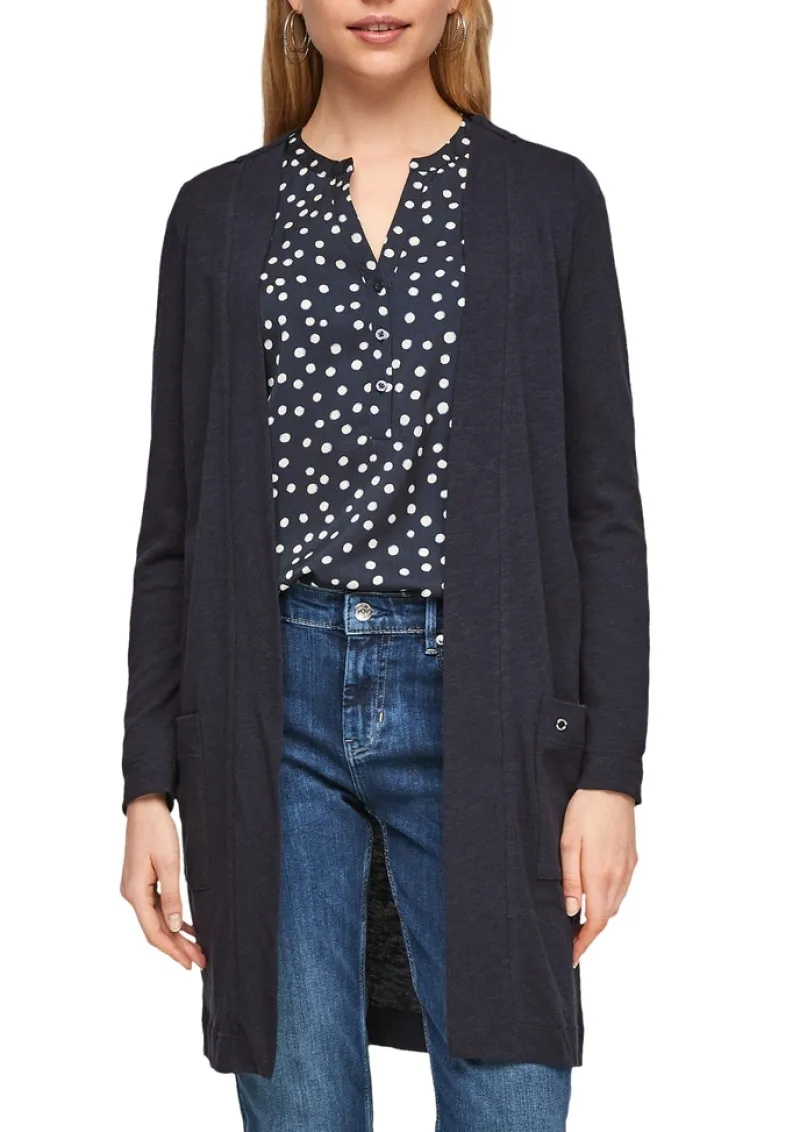s.Oliver Pullover & Sweatshirts*Weicher Cardigan aus Jersey Blau