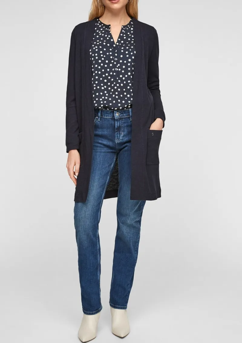 s.Oliver Pullover & Sweatshirts*Weicher Cardigan aus Jersey Blau