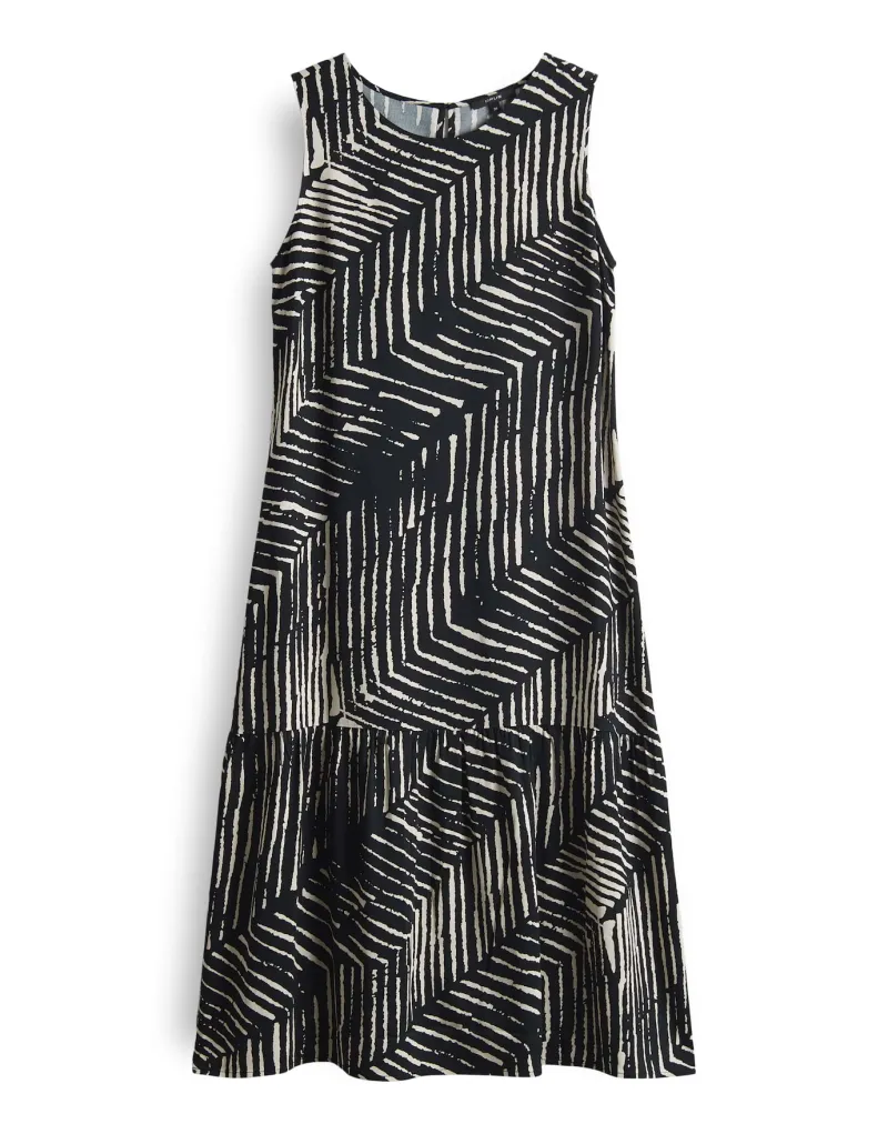 Opus Kleider*Wicy palm leaves Black