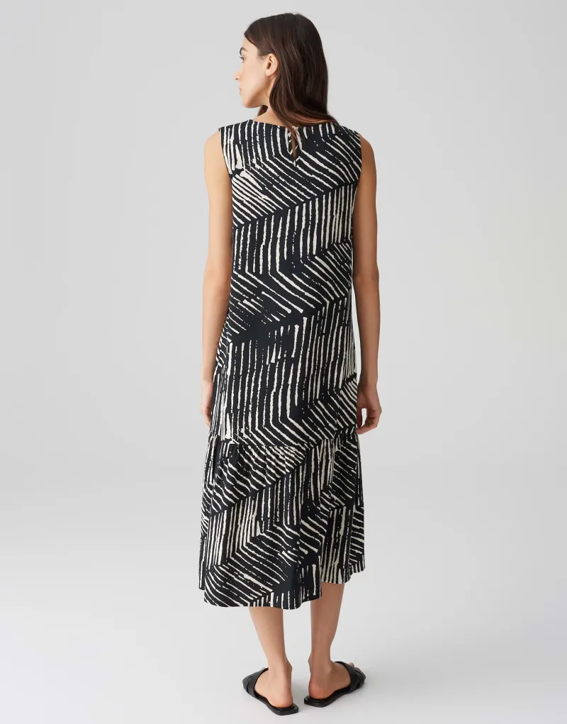 Opus Kleider*Wicy palm leaves Black