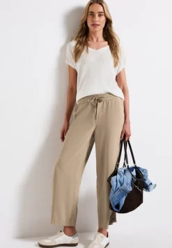 Street One Shorts*Wide Leg Hose safari beige