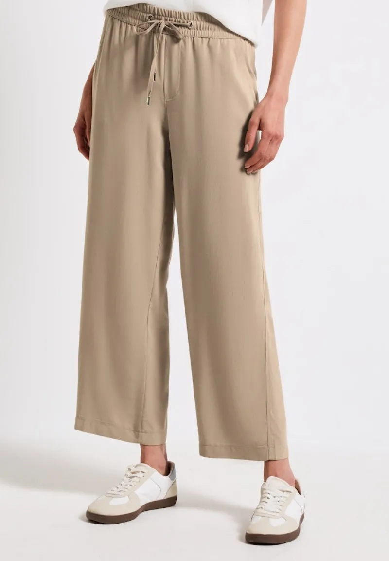 Street One Shorts*Wide Leg Hose safari beige