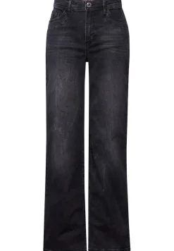 Street One Jeans*Wide Leg Jeans black net wash