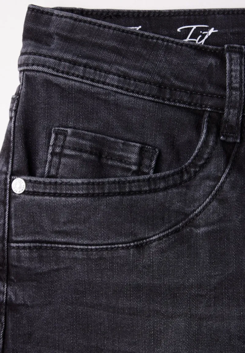 Street One Jeans*Wide Leg Jeans black net wash