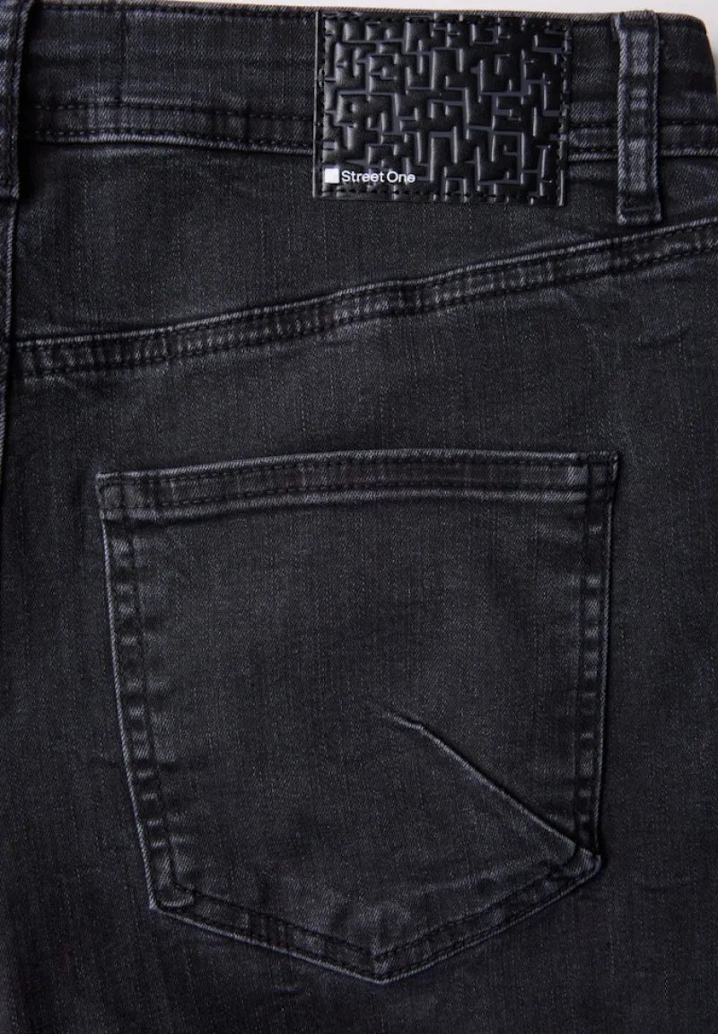 Street One Jeans*Wide Leg Jeans black net wash