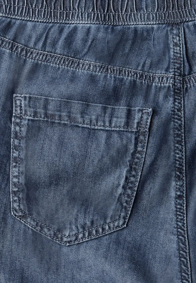 Street One Shorts*Wide Leg Jeans dark blue clean