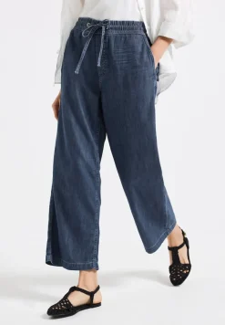 Street One Shorts*Wide Leg Jeans dark blue clean