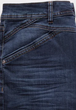 Street One Jeans*Wide Leg Jeans dark blue soft wash