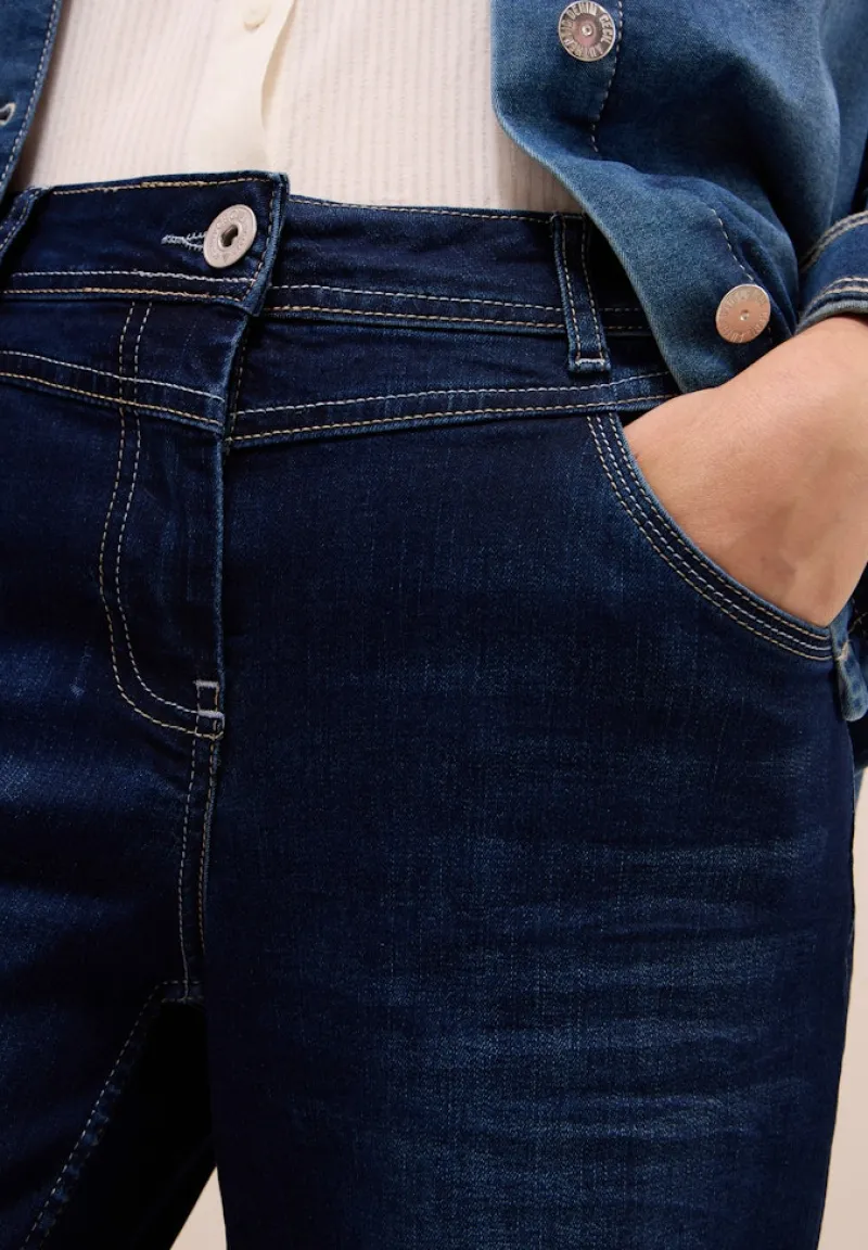 Cecil Jeans*Wide Leg Jeans dark blue wash