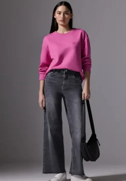 STREET ONE STUDIO Jeans*Wide Leg Jeans dark grey soft washed