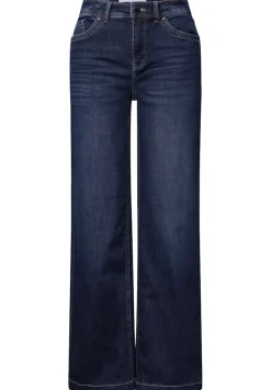 Street One Jeans*Wide Leg Jeans deep indigo soft washed