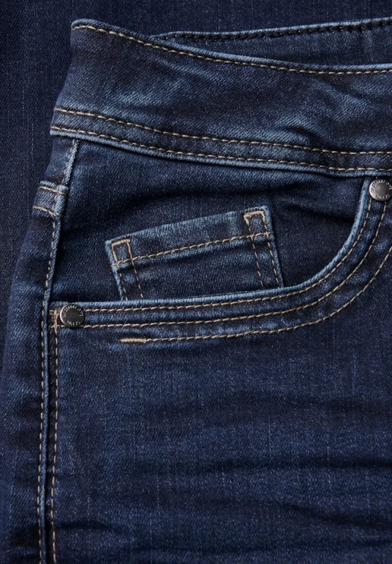 Street One Jeans*Wide Leg Jeans deep indigo soft washed