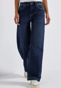 Street One Jeans*Wide Leg Jeans deep indigo soft washed