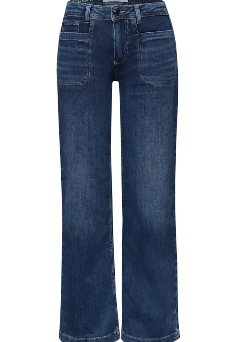 Street One Jeans*Wide Leg Jeans indigo washed