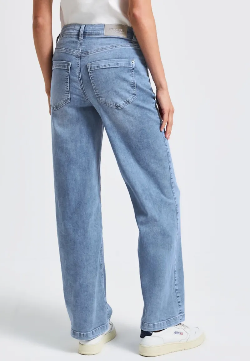 Street One Jeans*Wide Leg Jeans light blue washed