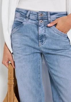 Street One Jeans*Wide Leg Jeans light blue washed