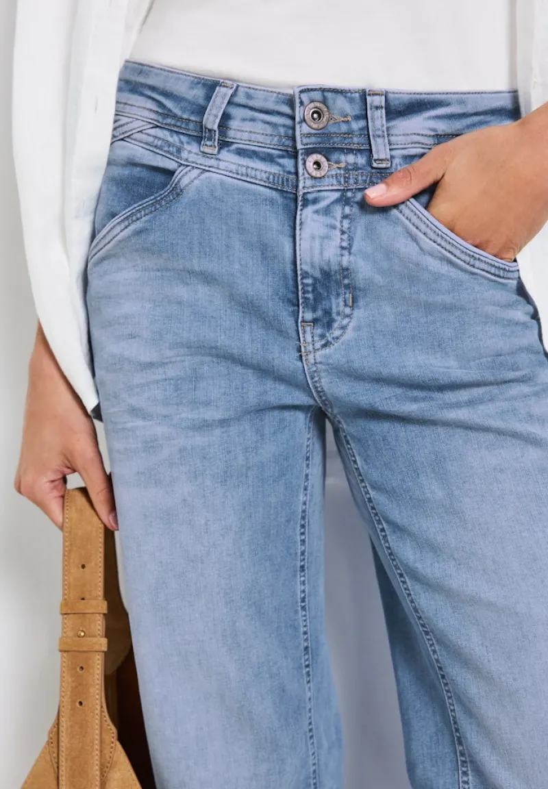 Street One Jeans*Wide Leg Jeans light blue washed