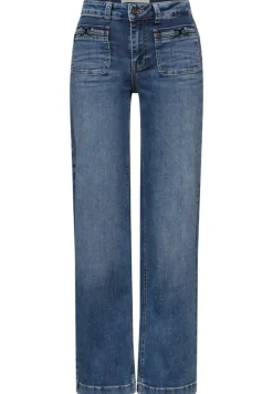 Street One Jeans*Wide Leg Jeans medium blue randomwash