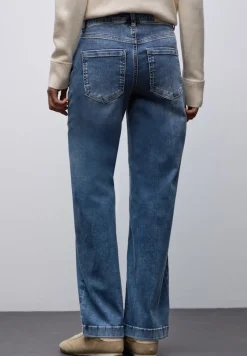 Street One Jeans*Wide Leg Jeans medium blue randomwash