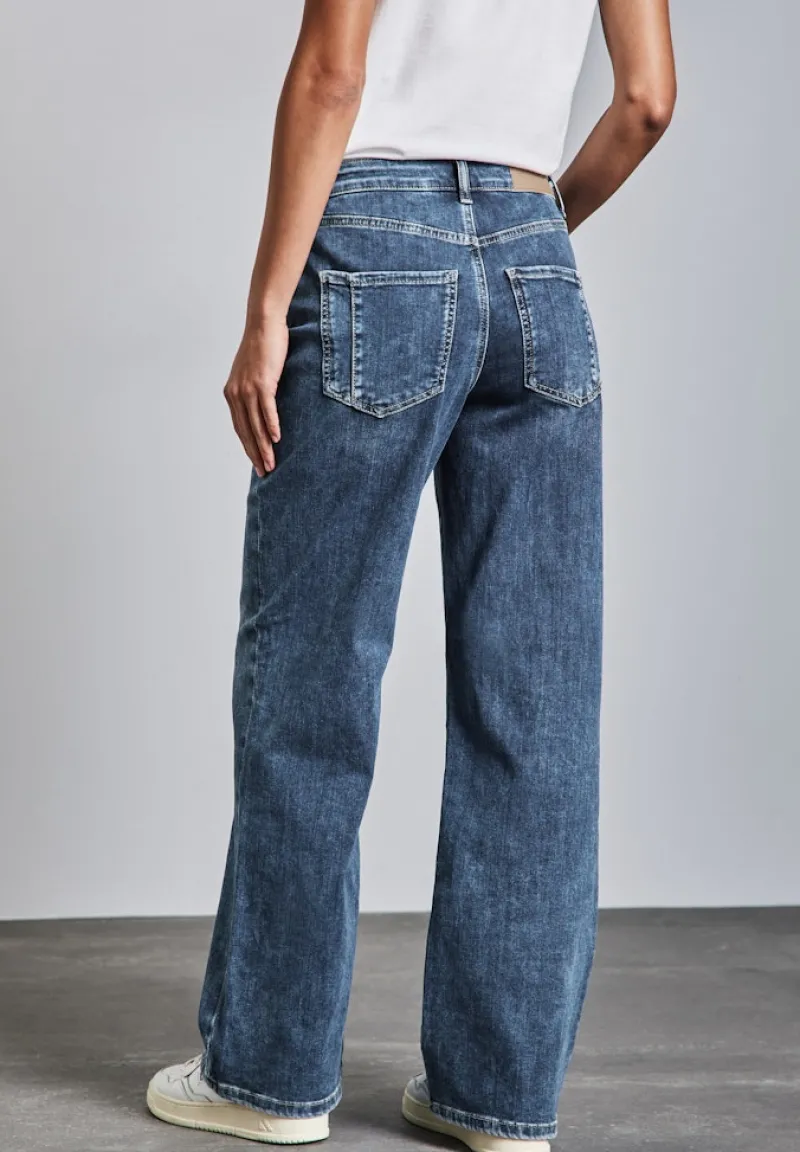 Street One Jeans*Wide Leg Jeans mid blue random