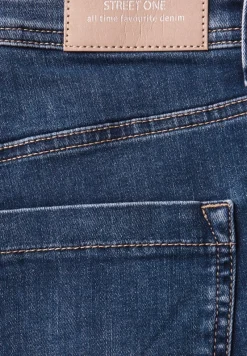 Street One Jeans*Wide Leg Jeans mid blue soft washed