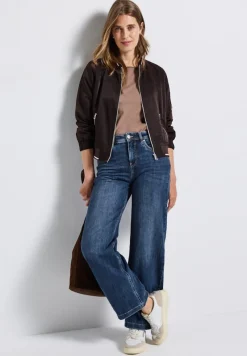 Street One Jeans*Wide Leg Jeans mid blue soft washed