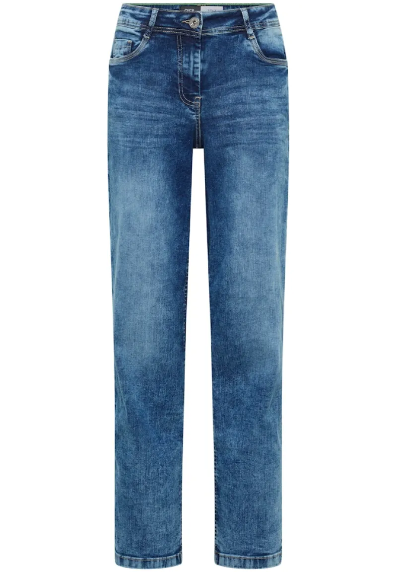 Cecil Jeans*Wide Leg Jeans mid blue used wash