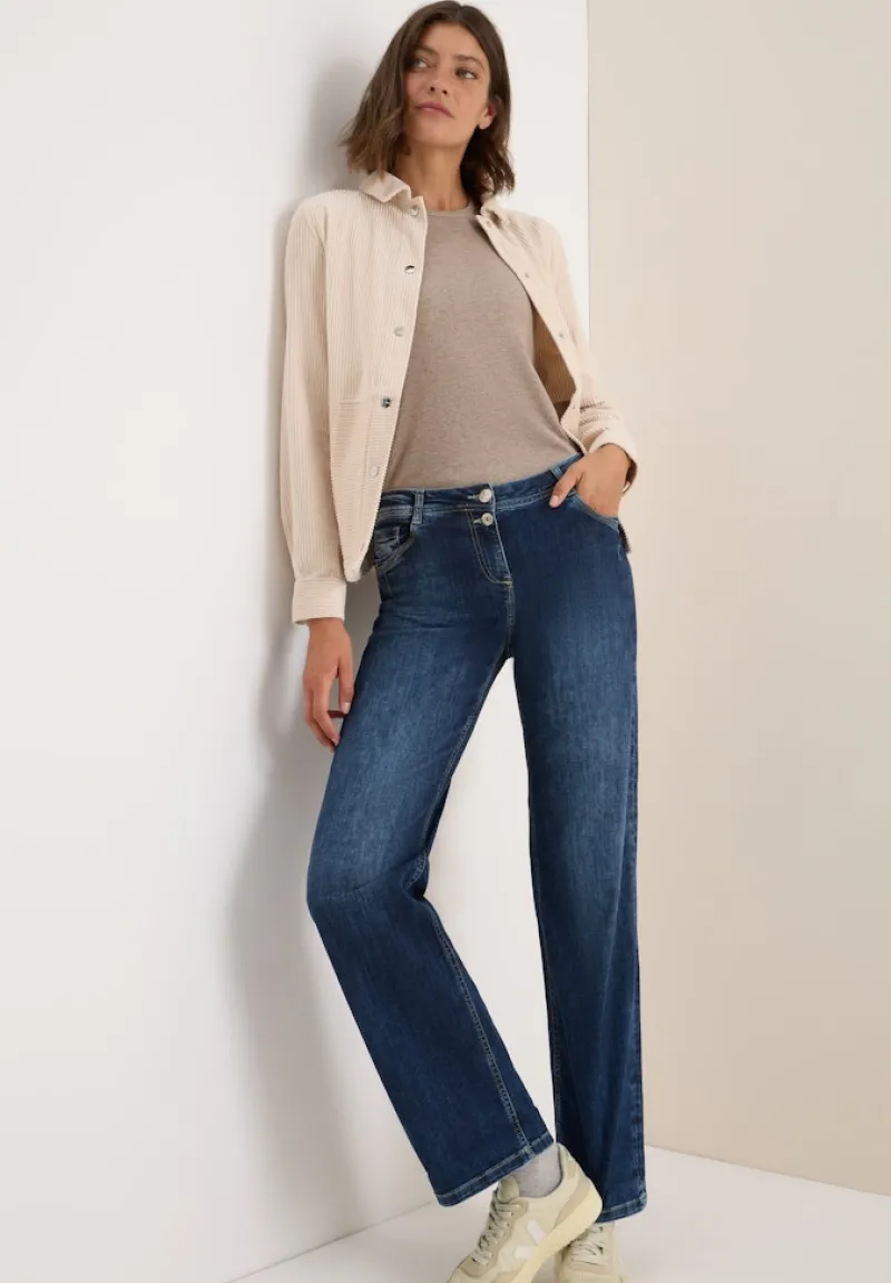 Cecil Jeans*Wide Leg Jeans mid blue wash