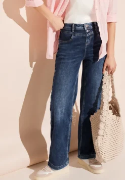 Street One Jeans*Wide Leg Jeans mid blue wash