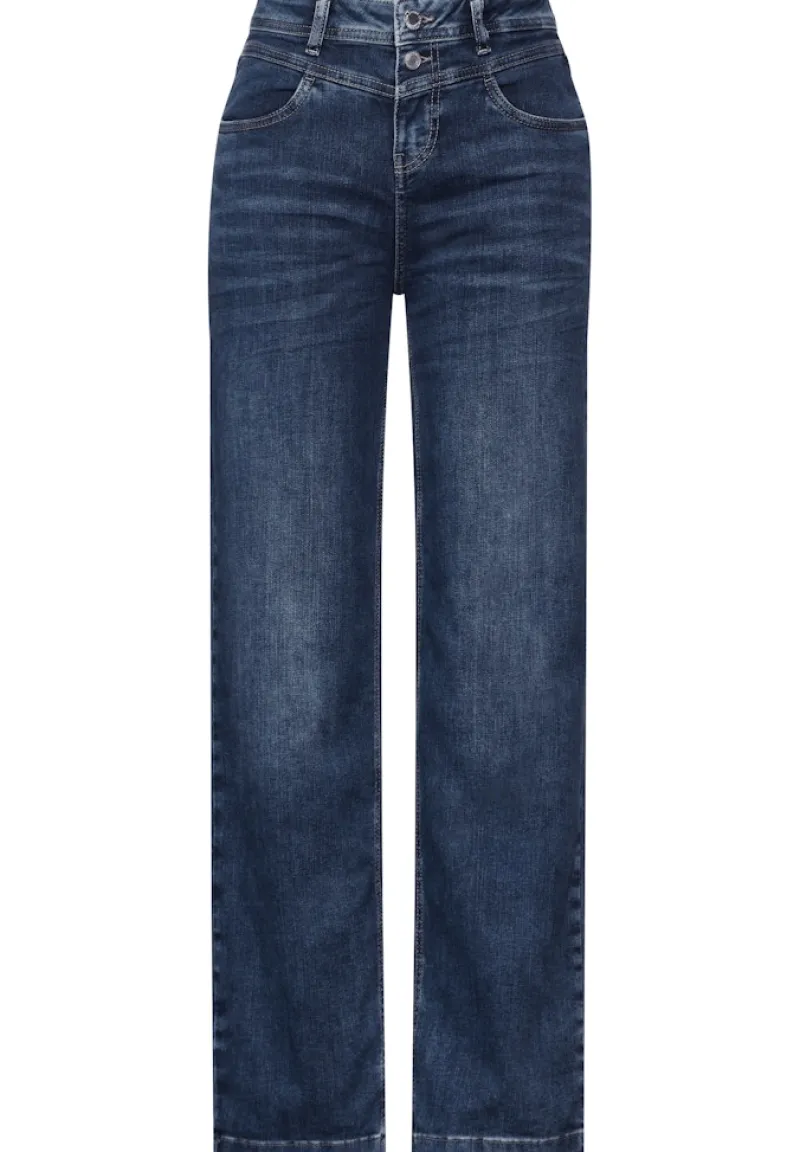 Street One Jeans*Wide Leg Jeans mid blue wash