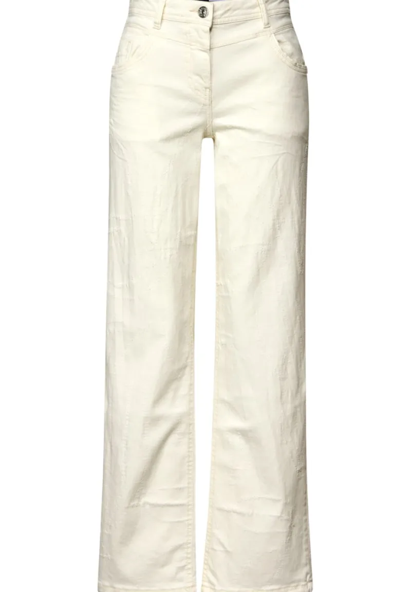 Cecil Jeans*Wide Leg Jeans mit Muster light beige