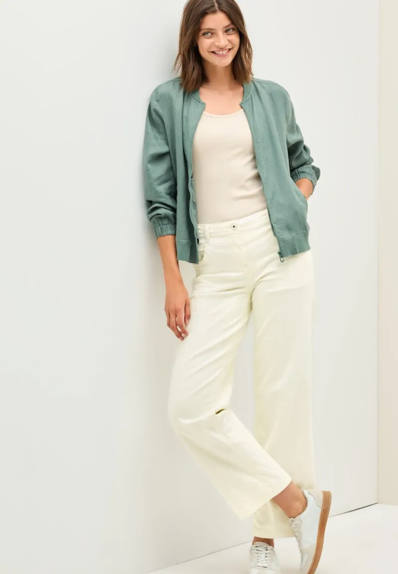 Cecil Jeans*Wide Leg Jeans mit Muster light beige