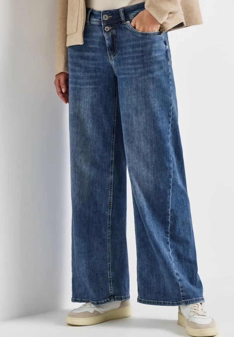 Street One Jeans*Wide Leg Jeans soft blue