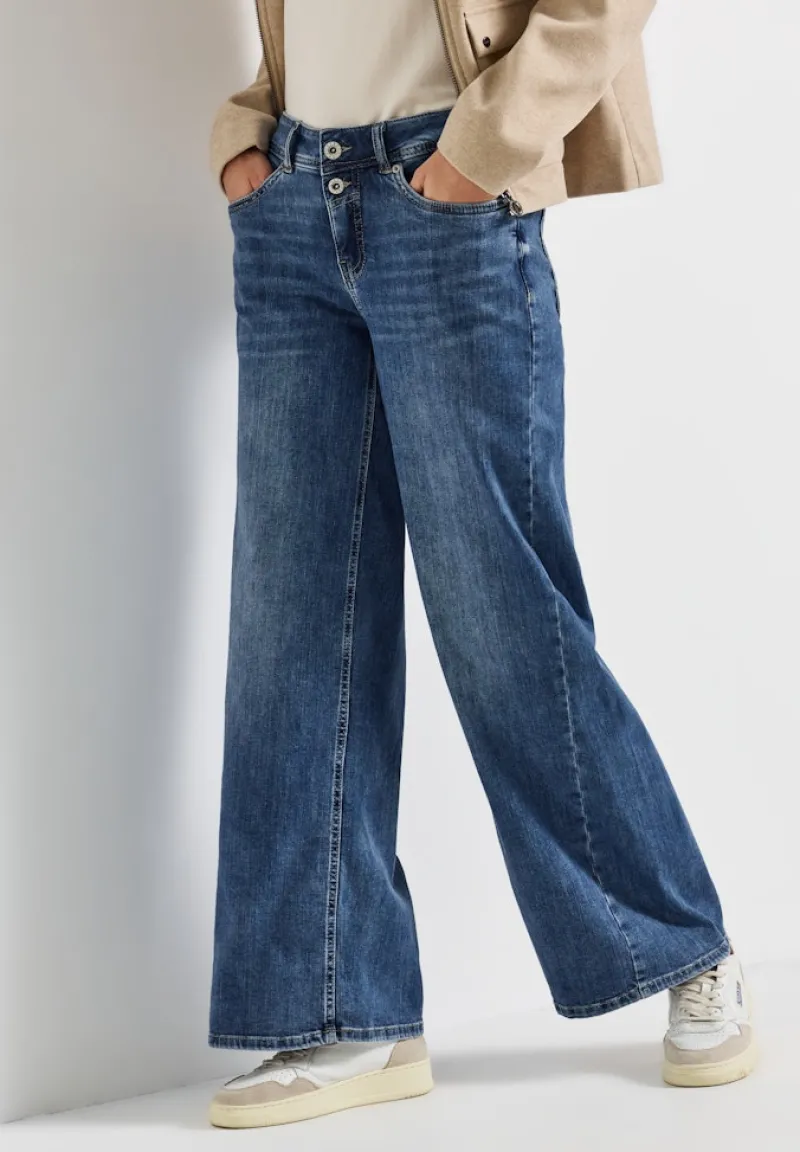 Street One Jeans*Wide Leg Jeans soft blue