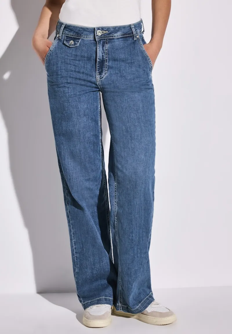 Street One Jeans*Wide Leg Jeans soft medium washed