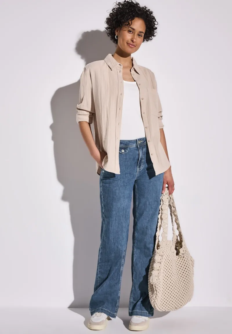 Street One Jeans*Wide Leg Jeans soft medium washed