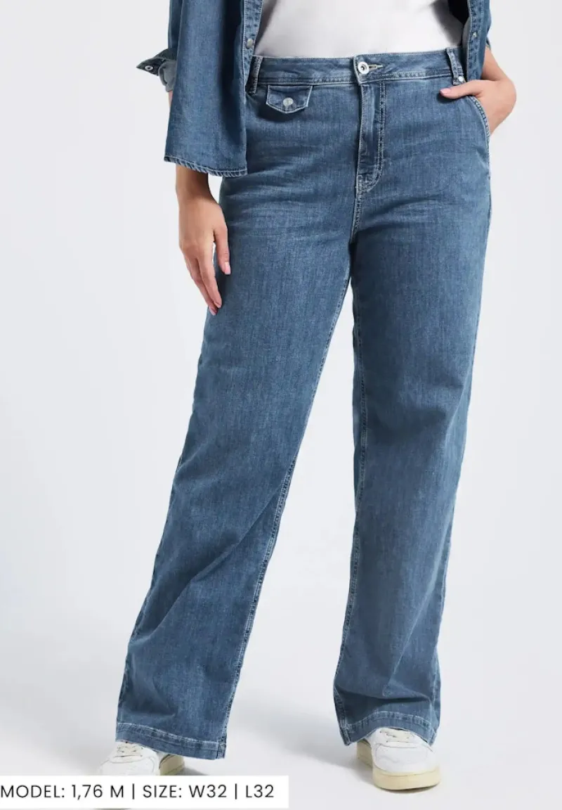 Street One Jeans*Wide Leg Jeans soft medium washed