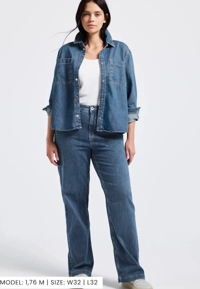 Street One Jeans*Wide Leg Jeans soft medium washed