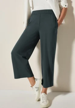 Cecil Shorts*Wide Leg Jersey-Hose slate khaki