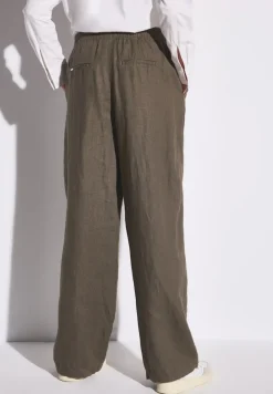 Street One Hosen*Wide Leg Leinenhose acron brown
