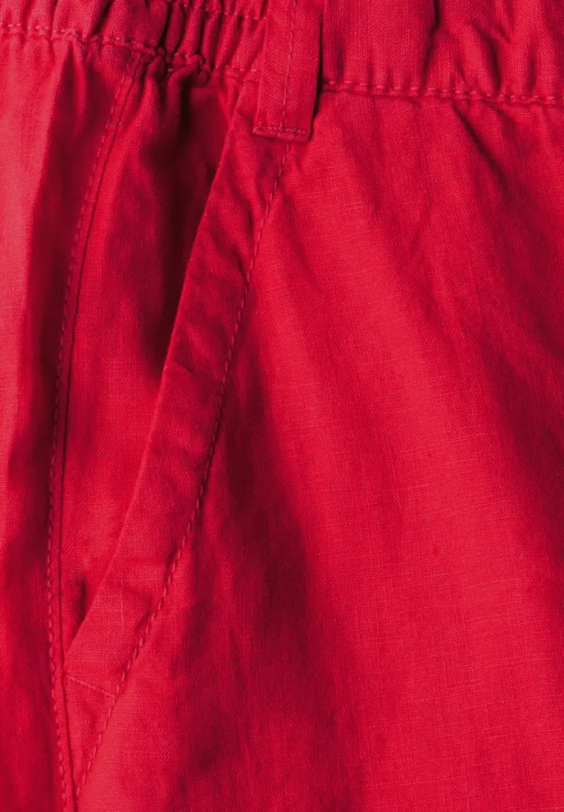Street One Hosen*Wide Leg Leinenhose glory red