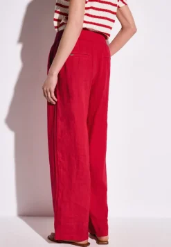 Street One Hosen*Wide Leg Leinenhose glory red