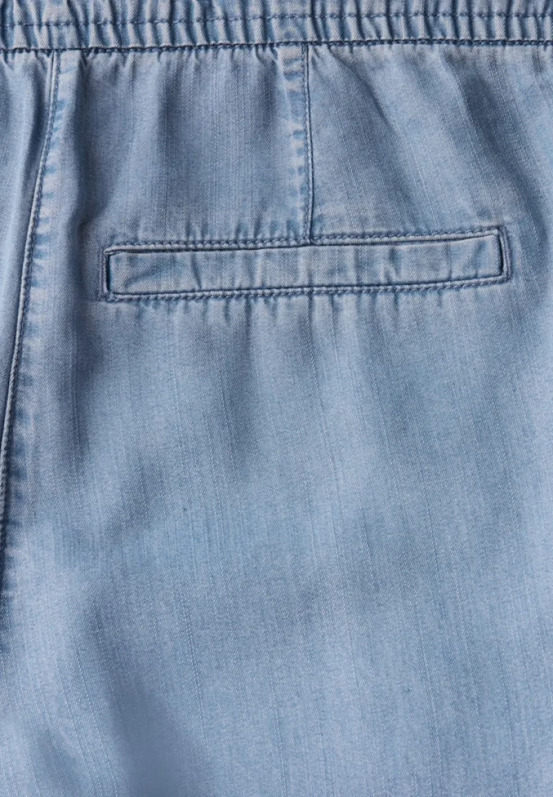 Cecil Shorts*Wide Leg Lyocell-Hose light blue wash