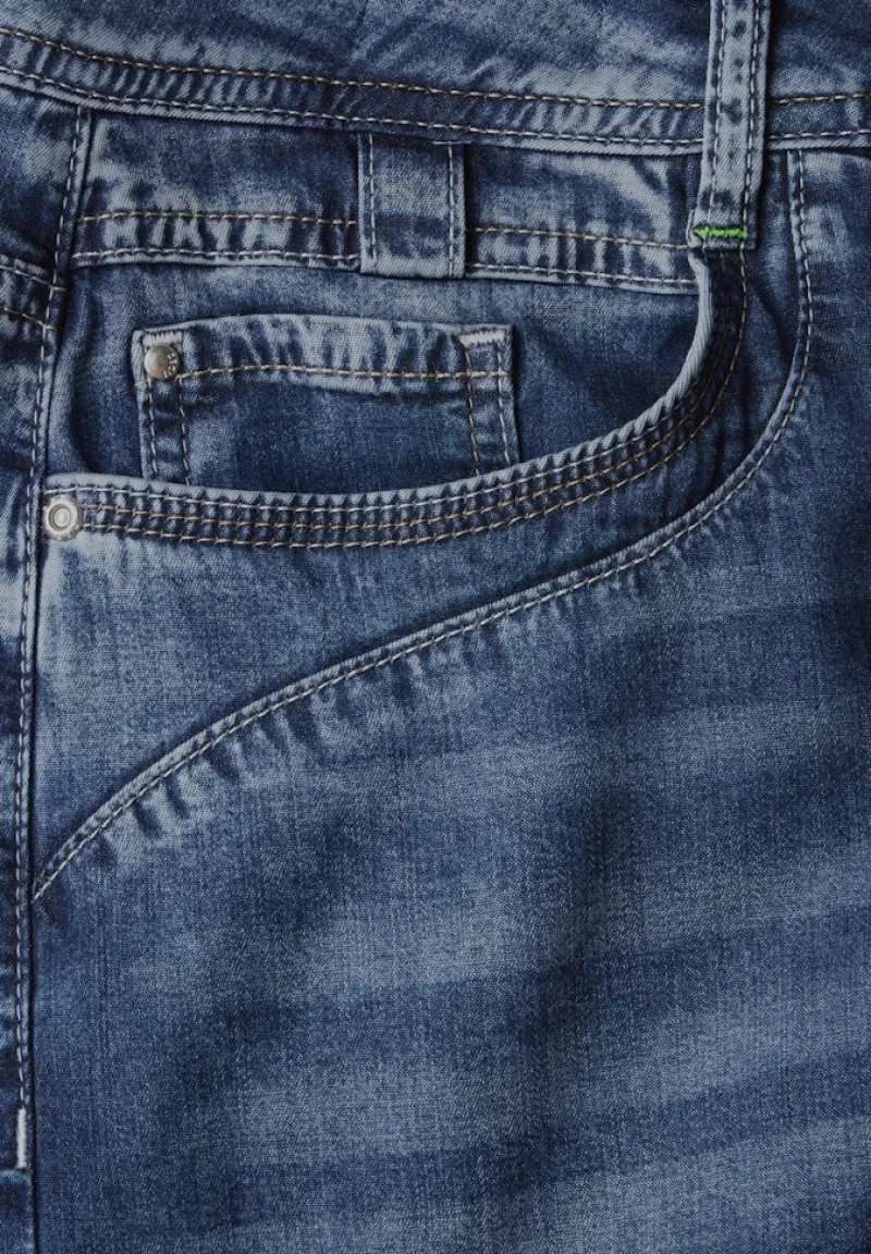 Cecil Jeans*Wide Leg Lyocellmix Jeans mid blue used wash