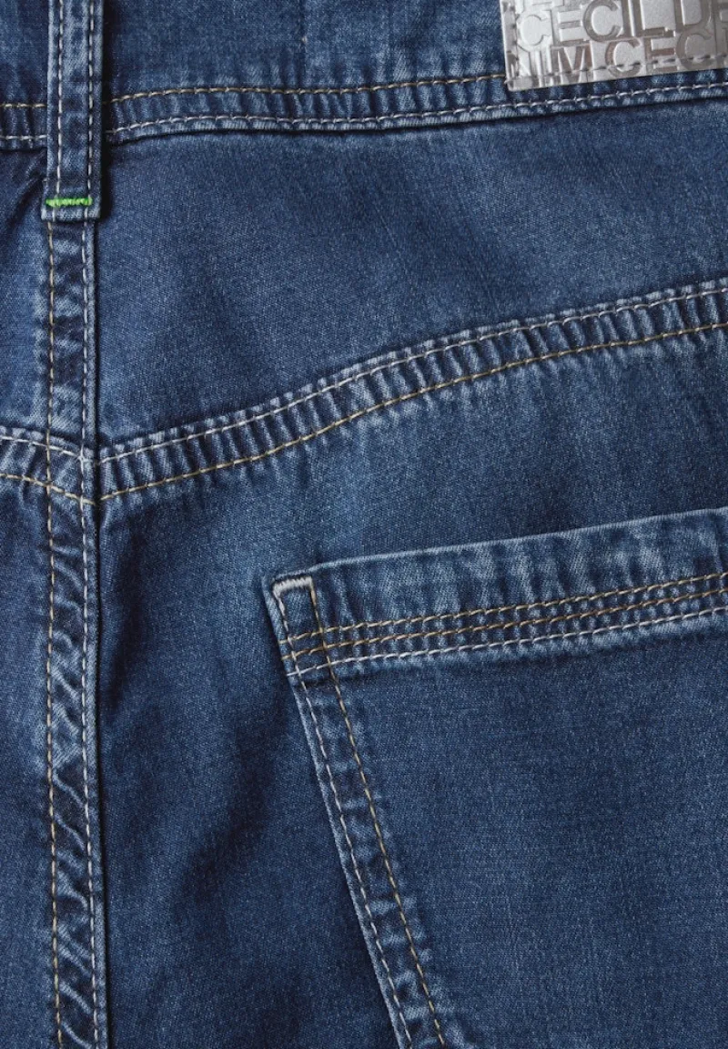 Cecil Jeans*Wide Leg Lyocellmix Jeans mid blue used wash