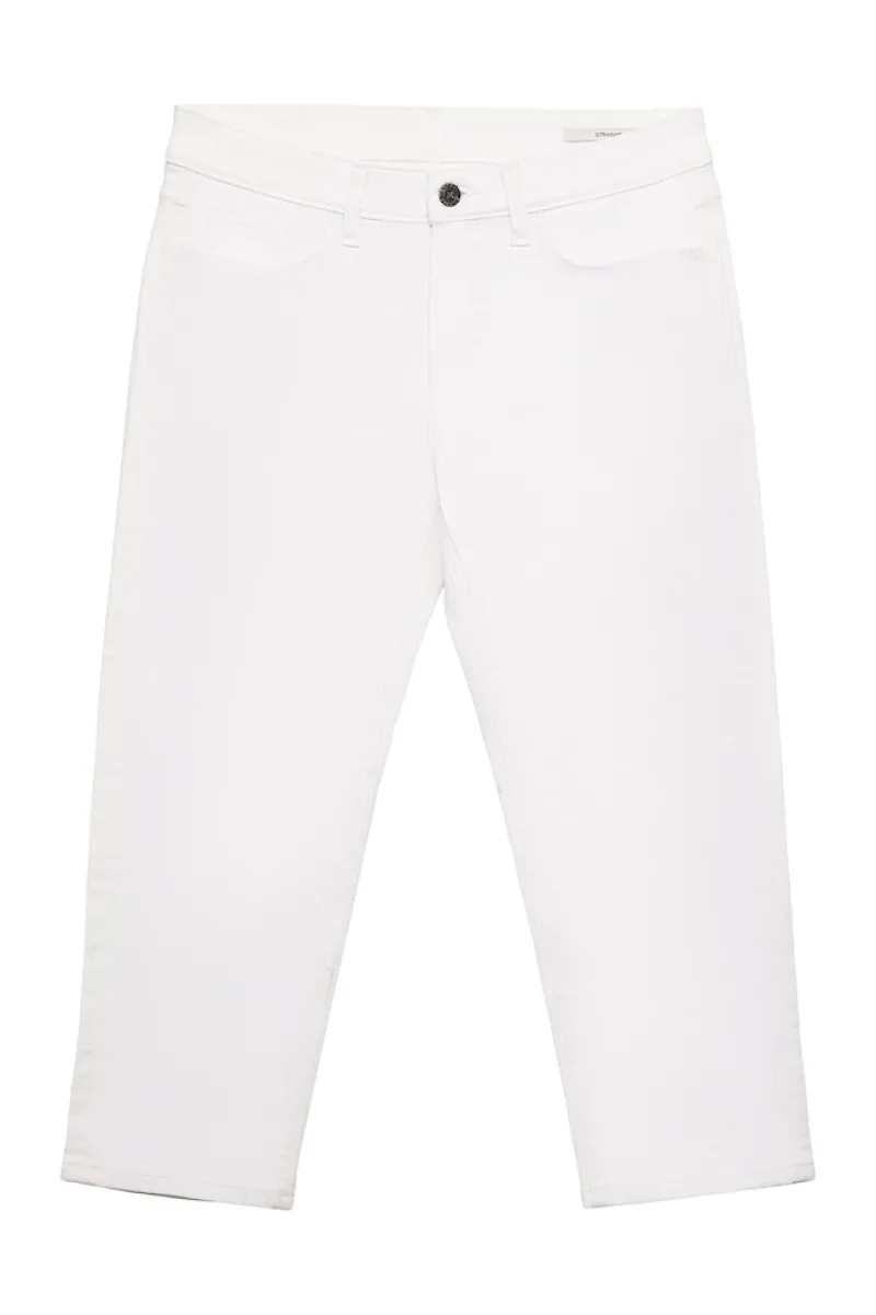 Esprit Shorts*Women Pants denim cropped white