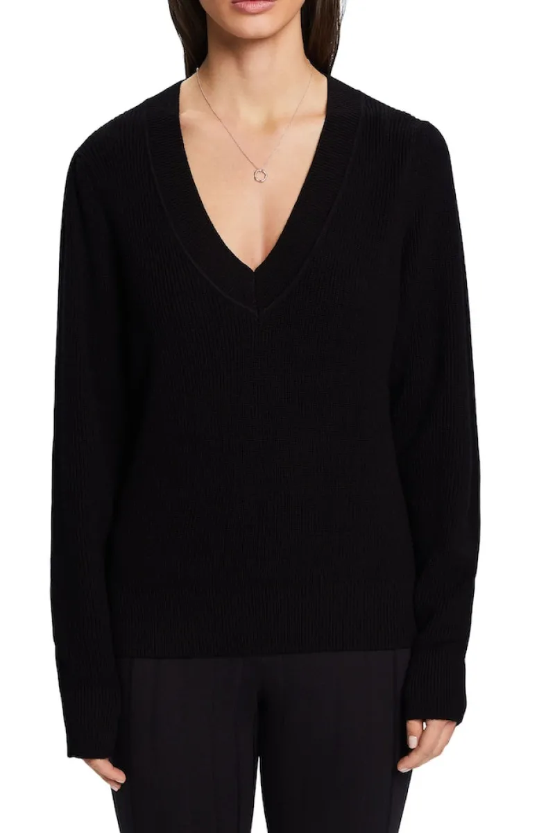 Esprit Pullover & Sweatshirts*Women Sweaters long sleeve Black